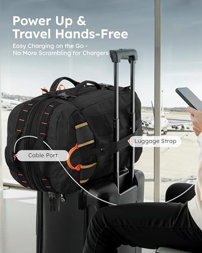 Mochila de Viaje Tolaccea 40-50L para Portátil 15.6" – Impermeable, Unisex, Ideal para Trabajo y Excursión
