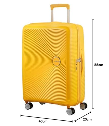 Maleta de Mano American Tourister Soundbox Spinner S 55 cm – Capacidad 41 L, Color Amarillo