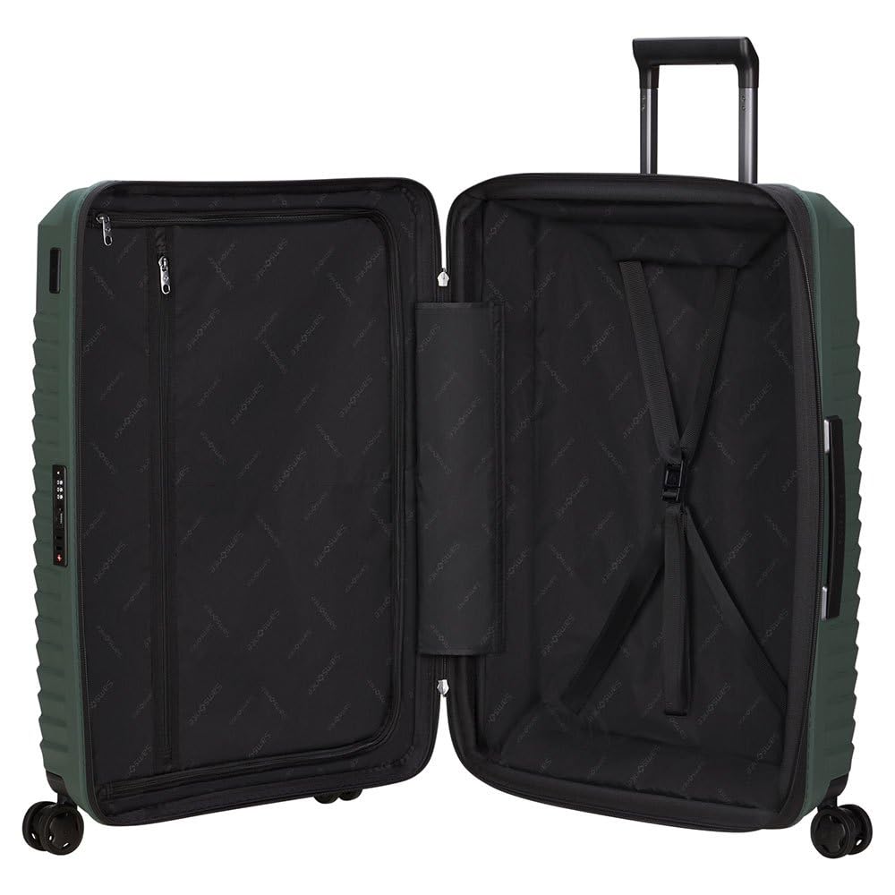 Maleta Expandible Samsonite Intuo Spinner M 69 cm – Capacidad 79/87 L, Color Verde Oliva