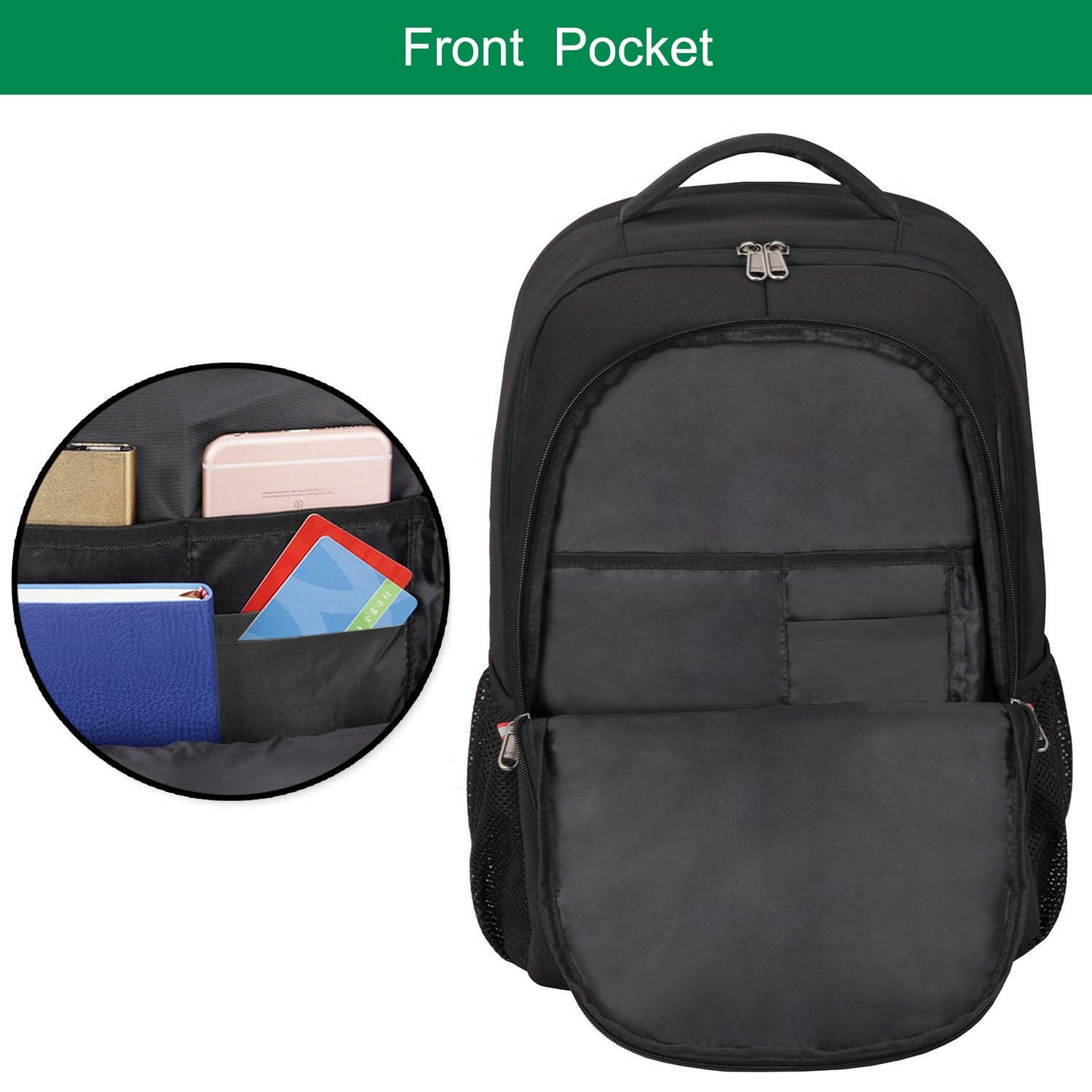 Mochila Antirrobo Impermeable para Portátil 17.3" con Puerto de Carga USB – Ideal para Viaje y Trabajo, Color Negro