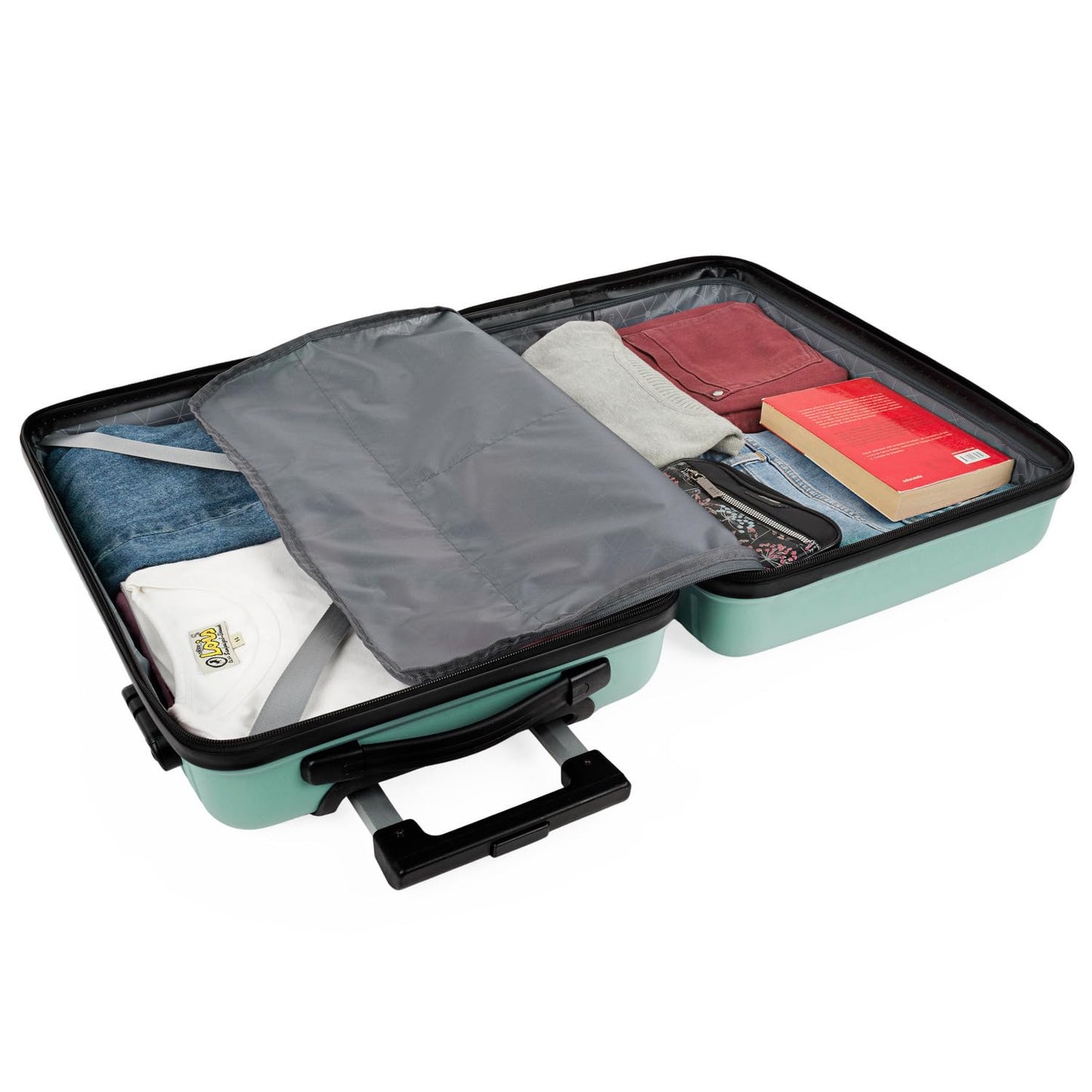 Maleta de Cabina ITACA 55x40x20 cm Rígida y Ligera con Ruedas Trolley – Equipaje de Mano con Candado de Combinación, Color Menta