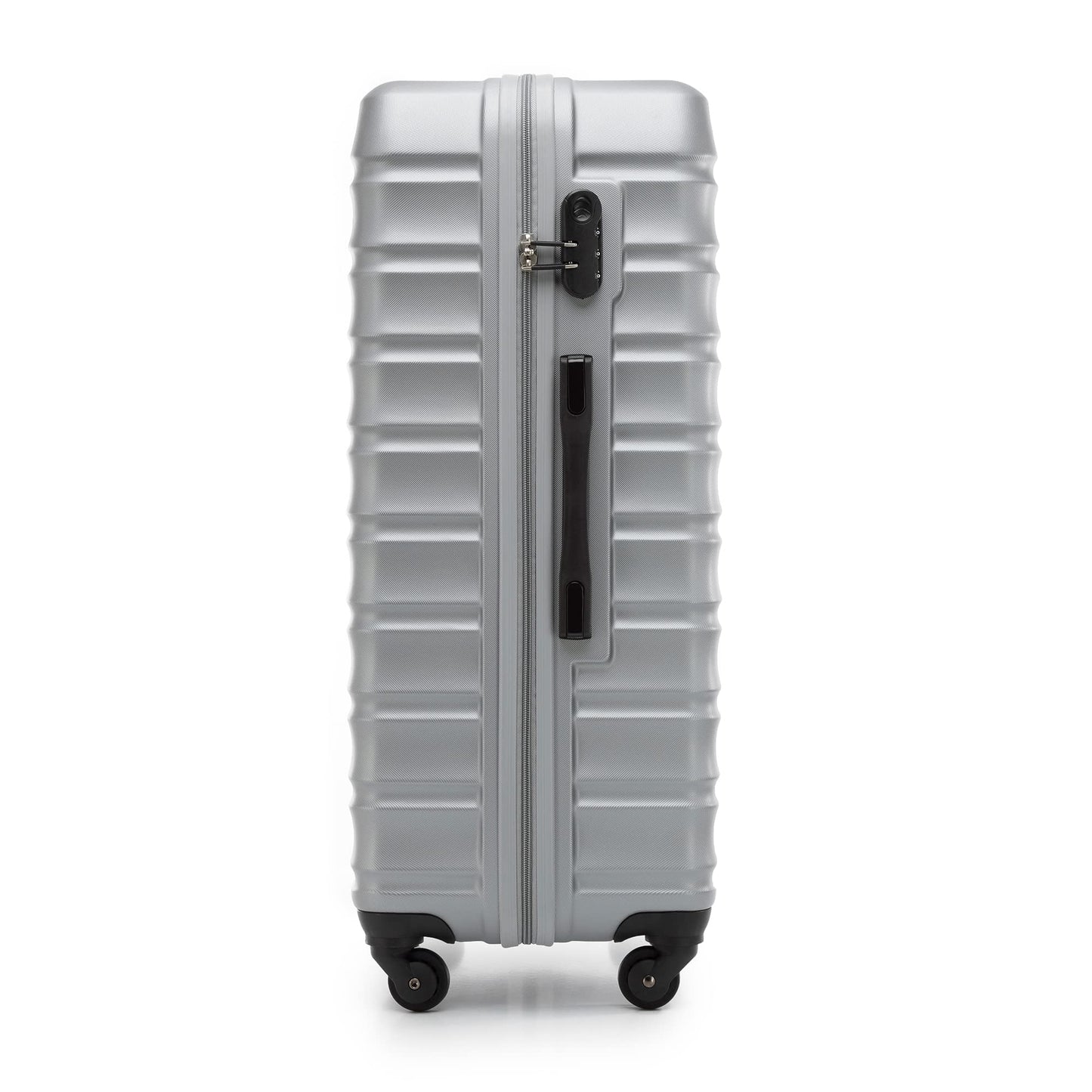 Maleta Grande WITTCHEN Trolley ABS Rígido con 4 Ruedas Giratorias, Cerradura de Combinación y Asa Telescópica – Modelo Groove Line, Gris