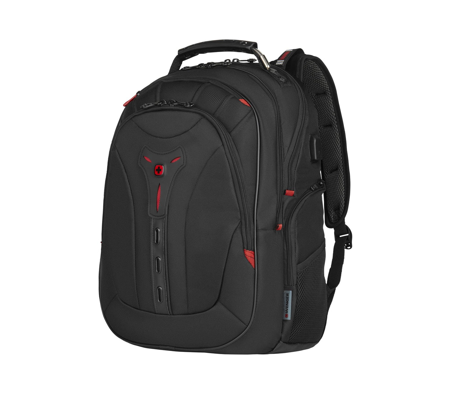Mochila Wenger Pegasus Deluxe para Portátil 14-16" y Tableta hasta 10" – 25 L, Unisex, Ideal para Oficina, Universidad y Viajes, Color Negro