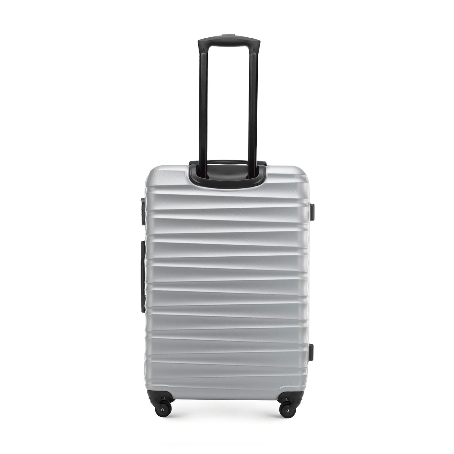 Maleta Grande WITTCHEN Trolley ABS Rígido con 4 Ruedas Giratorias, Cerradura de Combinación y Asa Telescópica – Modelo Groove Line, Gris
