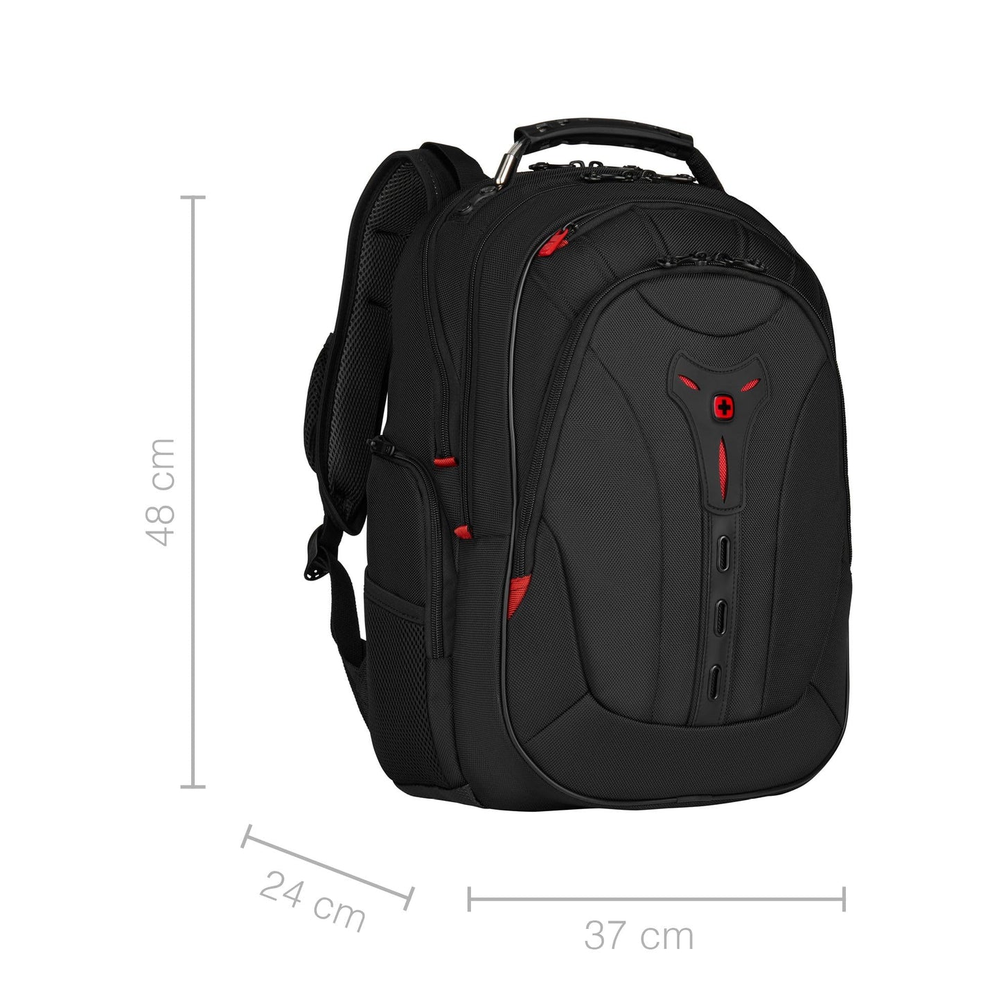 Mochila Wenger Pegasus Deluxe para Portátil 14-16" y Tableta hasta 10" – 25 L, Unisex, Ideal para Oficina, Universidad y Viajes, Color Negro