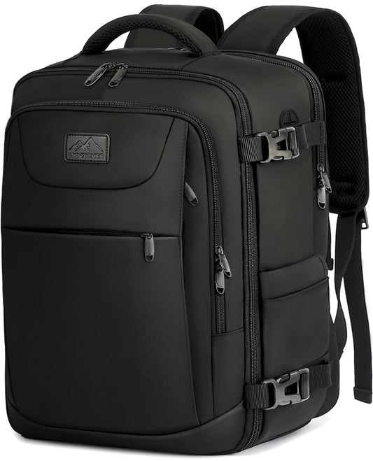 Mochila de Viaje LYNXCHER para Cabina de Avión 40x20x25 cm – Equipaje de Mano 20L para Portátil 14", Unisex, Color Negro