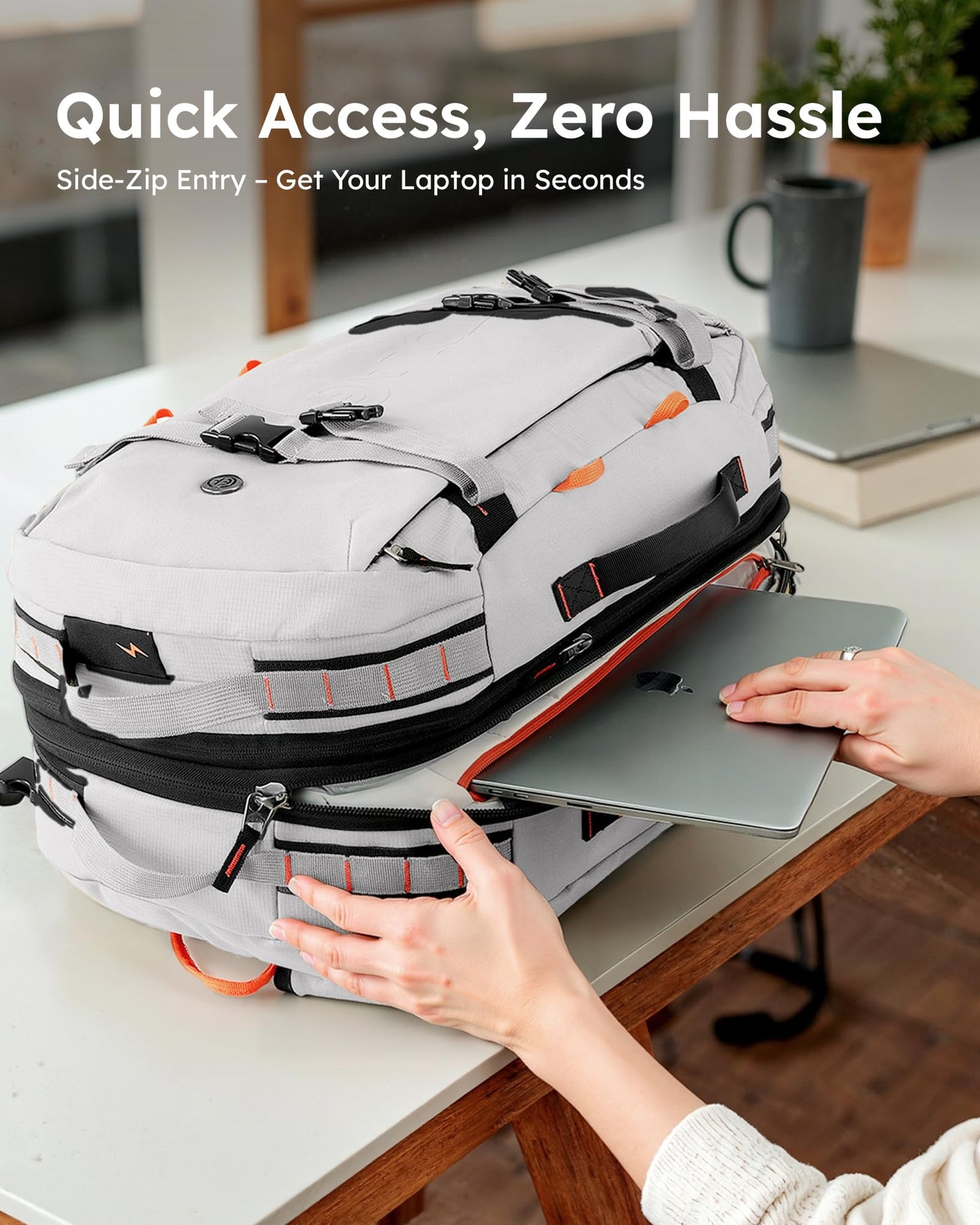Mochila de Viaje Tolaccea 40-50L para Portátil 15.6" – Impermeable, Ideal para Trabajo y Excursión, Unisex