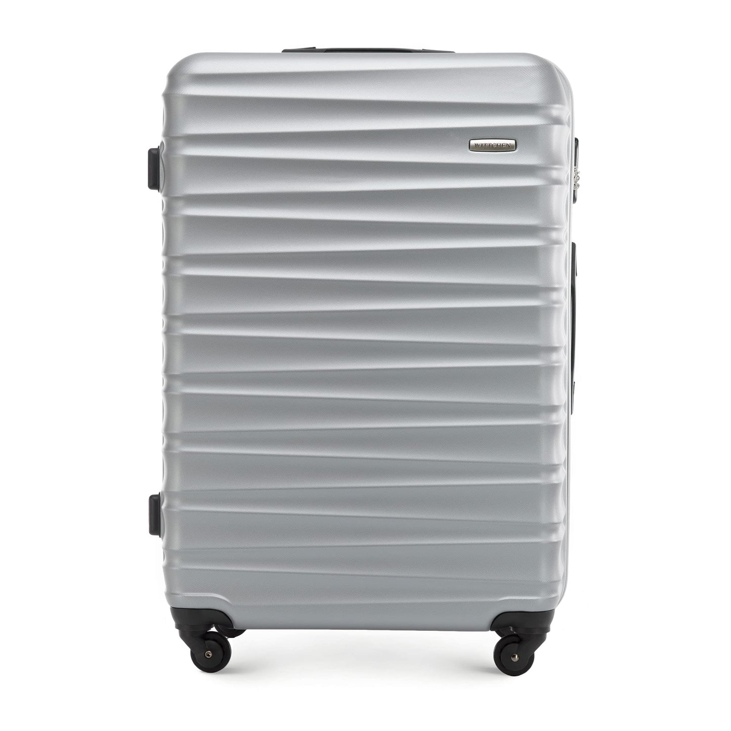 Maleta Grande WITTCHEN Trolley ABS Rígido con 4 Ruedas Giratorias, Cerradura de Combinación y Asa Telescópica – Modelo Groove Line, Gris