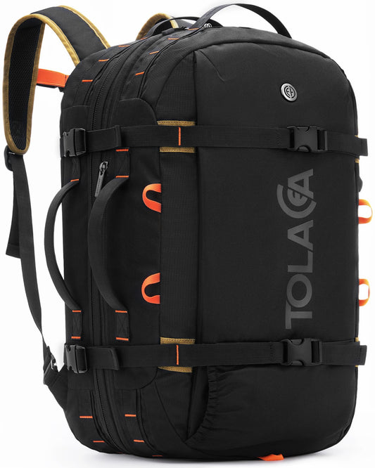 Mochila de Viaje Tolaccea 40-50L para Portátil 15.6" – Impermeable, Unisex, Ideal para Trabajo y Excursión